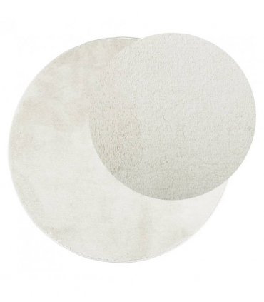 vidaXL Rug OVIEDO Short Pile Cream Ø 120 cm