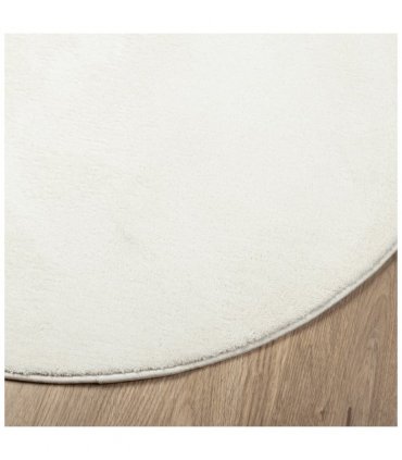 vidaXL Rug OVIEDO Short Pile Cream Ø 120 cm