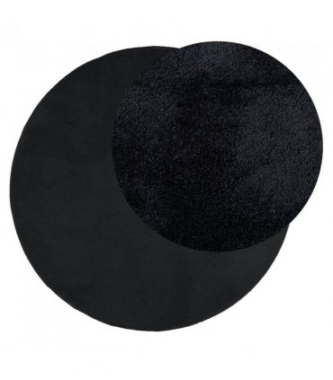 vidaXL Rug OVIEDO Short Pile Black Ø 120 cm