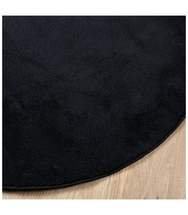 vidaXL Rug OVIEDO Short Pile Black Ø 120 cm