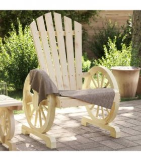 vidaXL Garden Adirondack Chair | Natural Wood | Solid Fir Wood | Standard — Colour: brown