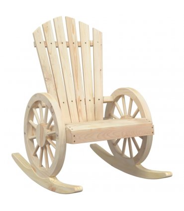 vidaXL Rocking Adirondack Chair Solid Wood Fir — Colour: brown