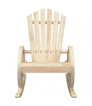 vidaXL Rocking Adirondack Chair Solid Wood Fir — Colour: brown