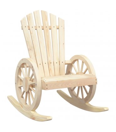 vidaXL Rocking Adirondack Chairs 2 pcs Solid Wood Fir — Colour: brown