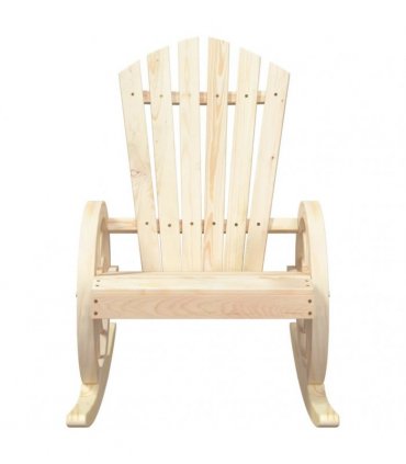 vidaXL Rocking Adirondack Chairs 2 pcs Solid Wood Fir — Colour: brown