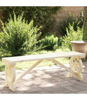 vidaXL Garden Bench | Natural wood | Solid fir wood | 115 cm | Durable — Colour: brown