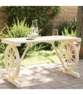vidaXL Garden Table 115x55x65 cm Solid Wood Fir — Colour: brown