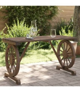 vidaXL Garden Table 115x55x65 cm Solid Wood Fir — Colour: dark brown