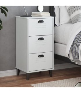 vidaXL Bedside Cabinet VIKEN White Engineered Wood — V0671976259