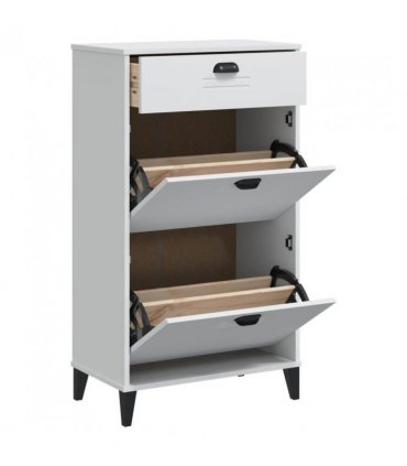 vidaXL Shoe Cabinet VIKEN White Engineered Wood — V0671976268