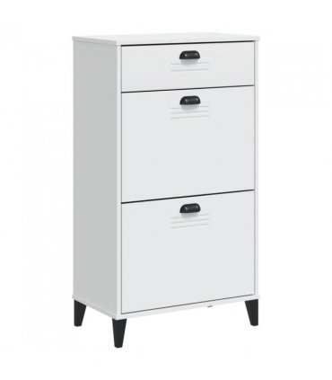 vidaXL Shoe Cabinet VIKEN White Engineered Wood — V0671976268