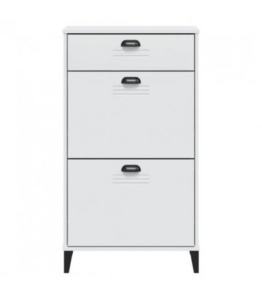 vidaXL Shoe Cabinet VIKEN White Engineered Wood — V0671976268