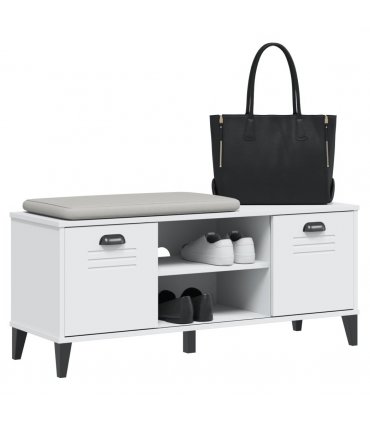 vidaXL Shoe Bench VIKEN White 106x35x45 cm Engineered Wood