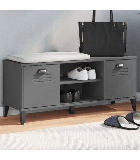 vidaXL Shoe Bench VIKEN Anthracite Grey 106x35x45 cm Engineered Wood