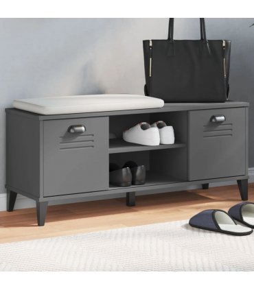 vidaXL Shoe Bench VIKEN Anthracite Grey 106x35x45 cm Engineered Wood
