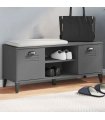 vidaXL Shoe Bench VIKEN Anthracite Grey 106x35x45 cm Engineered Wood