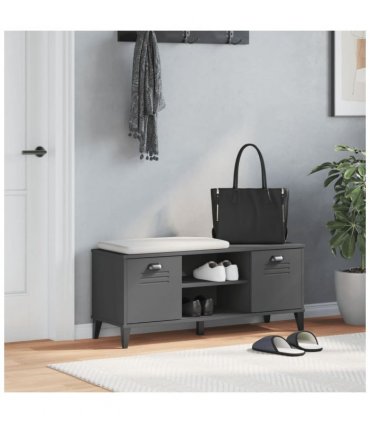 vidaXL Shoe Bench VIKEN Anthracite Grey 106x35x45 cm Engineered Wood