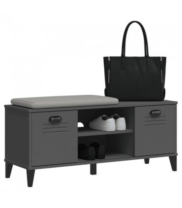 vidaXL Shoe Bench VIKEN Anthracite Grey 106x35x45 cm Engineered Wood