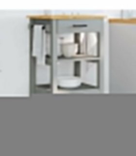 vidaXL Kitchen Trolley MONZA 48x40x88.5 cm Solid Wood Pine — Colour: grey — V0671976315