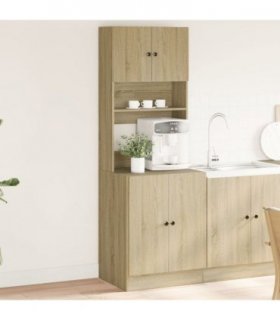 vidaXL Kitchen Cabinet Sonoma Oak 60x50x180 cm Engineered Wood
