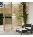 vidaXL Room Divider 6 Panels Beige Poly Rattan — Size: 294 x 200 cm, Model: line weaving