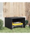 vidaXL Robot Mower Garage Black 86x90x52/57 cm Poly Rattan
