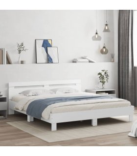 vidaXL Bed Frame without Mattress White 160x200 cm — Size: 160 x 200 cm — V0671976469