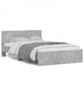 vidaXL Bed Frame | Concrete Grey | Engineered wood, Plywood | Double | Bed Frame — Size: 120 x 200 cm