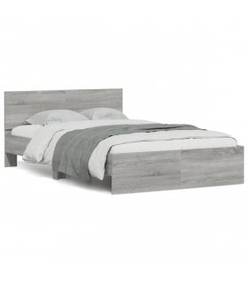 vidaXL Bed Frame | Grey Sonoma | Engineered wood, Plywood | Double | Bed Frame — Size: 140 x 190 cm