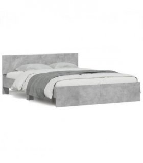 vidaXL Bed Frame | Concrete grey | Engineered wood, Plywood | King Size — Size: 150 x 200 cm