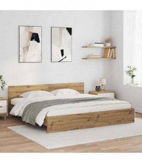 vidaXL Bed Frame Artisan Oak 180 x 200 cm Engineered Wood