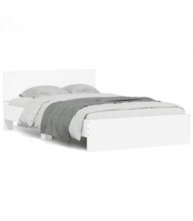 vidaXL Bed Frame | White | Engineered wood, Plywood | 140 x 200 cm | Bed Frame — V0671976678