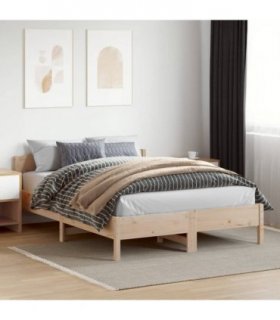 vidaXL Bed Frame | Natural wood | Solid pine wood, Plywood | 160x200 cm — Size: 160 x 200 cm
