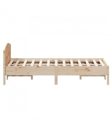 vidaXL Bed Frame | Natural wood | Solid pine wood, Plywood | 160x200 cm — Size: 160 x 200 cm