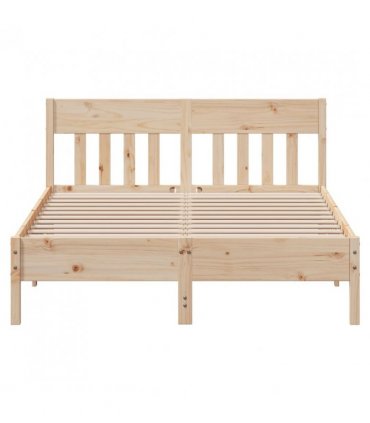 vidaXL Bed Frame without Mattress 160x200 cm Solid Wood Pine — Colour: natural, Size: 160 x 200 cm — V0671976754
