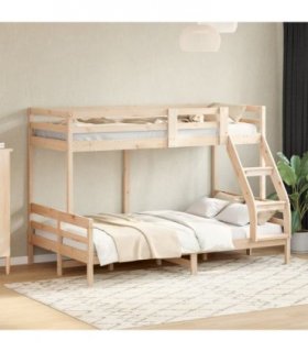 vidaXL Bunk Bed without Mattress 80x200/120x200 cm Solid Wood — Colour: natural — V0671976777