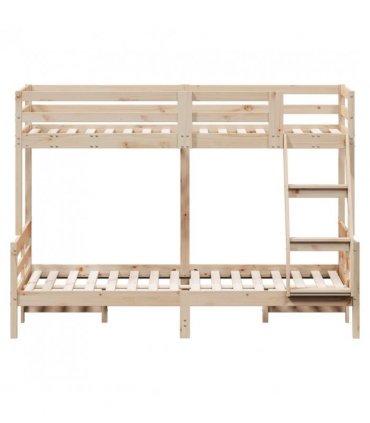 vidaXL Bunk Bed without Mattress 80x200/120x200 cm Solid Wood — Colour: natural — V0671976777