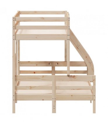 vidaXL Bunk Bed without Mattress 80x200/120x200 cm Solid Wood — Colour: natural — V0671976777