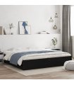 vidaXL Bed Frame with Drawers without Mattress Black 180x200 cm Super King — Size: 180 x 200 cm