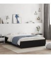 vidaXL Bed Frame with Drawers without Mattress Black 120x190 cm Small Double — Size: 120 x 190 cm
