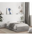 vidaXL Bed Frame with Drawers without Mattress Grey Sonoma 90x200 cm — Size: 90 x 200 cm