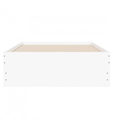 vidaXL Bed Frame with Drawers without Mattress White 75x190 cm Small Single — Size: 75 x 190 cm