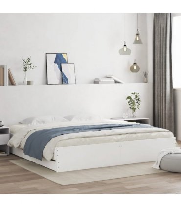 vidaXL Bed Frame with Drawers without Mattress White 180x200 cm Super King — Size: 180 x 200 cm