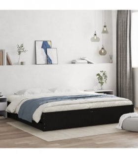 vidaXL Bed Frame with Drawers without Mattress Black 160x200 cm — Size: 160 x 200 cm