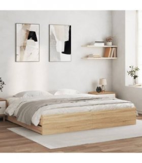 vidaXL Bed Frame with Drawers without Mattress Sonoma Oak 180x200 cm Super King — Size: 180 x 200 cm