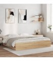 vidaXL Bed Frame with Drawers without Mattress Sonoma Oak 180x200 cm Super King — Size: 180 x 200 cm