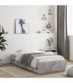 vidaXL Bed Frame with Drawers without Mattress Concrete Grey 90x190 cm Single — Size: 90 x 190 cm