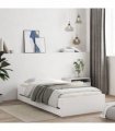 vidaXL Bed Frame with Drawers without Mattress White 90x200 cm — Size: 90 x 200 cm