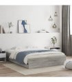 vidaXL Bed Frame with Drawers without Mattress Grey Sonoma 140x200 cm — Size: 140 x 200 cm