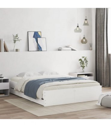 vidaXL Bed Frame with Drawers without Mattress White 140x200 cm — Size: 140 x 200 cm